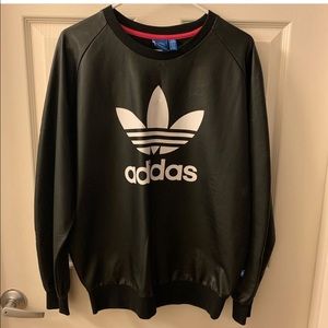 Adidas faux leather pullover